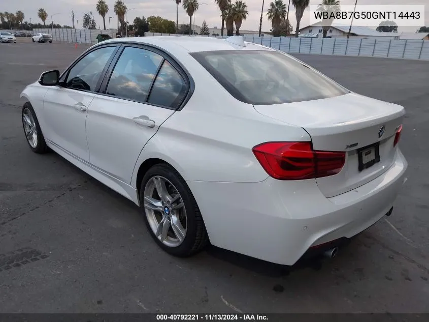 2016 BMW 340I xDrive VIN: WBA8B7G50GNT14443 Lot: 40792221