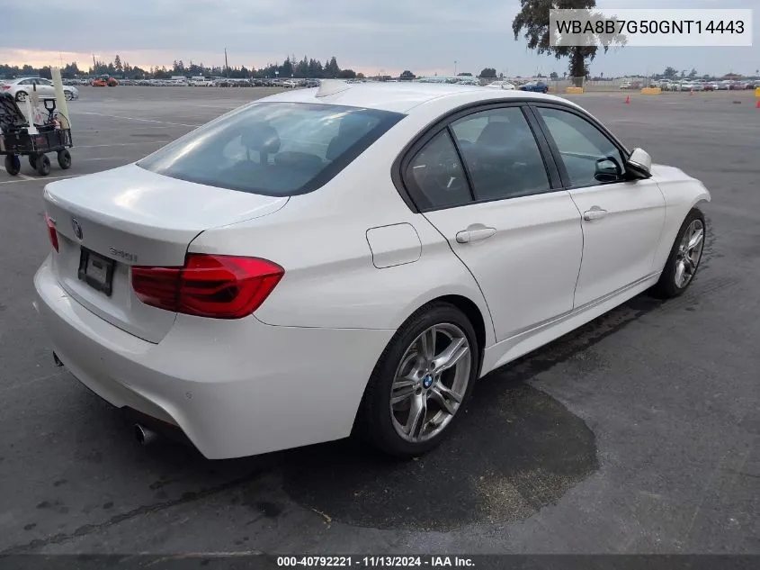 2016 BMW 340I xDrive VIN: WBA8B7G50GNT14443 Lot: 40792221