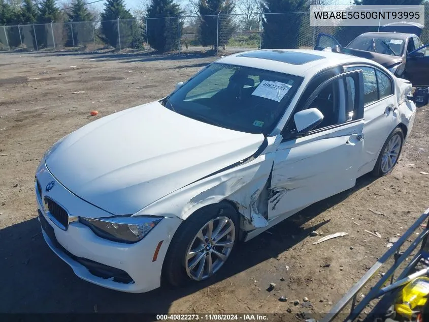 2016 BMW 320I xDrive VIN: WBA8E5G50GNT93995 Lot: 40822273