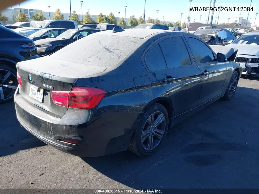 2016 BMW 328I VIN: WBA8E9G52GNT42084 Lot: 40828315