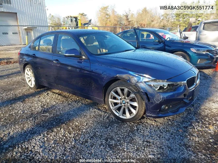 2016 BMW 320I xDrive VIN: WBA8A3C59GK551774 Lot: 40830454