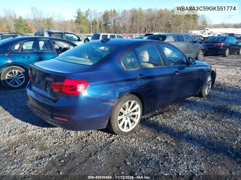 2016 BMW 320I xDrive VIN: WBA8A3C59GK551774 Lot: 40830454