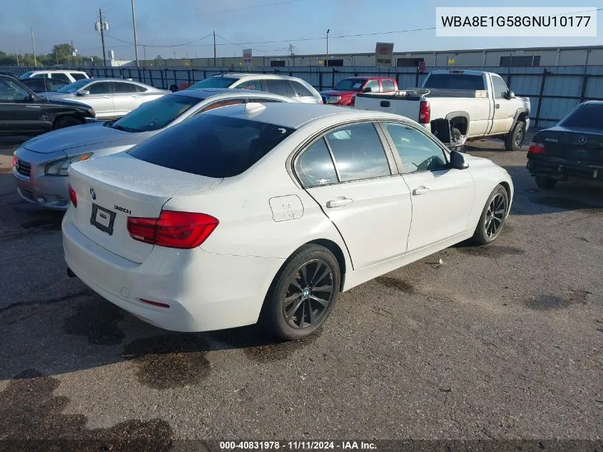 2016 BMW 320I I VIN: WBA8E1G58GNU10177 Lot: 40831978