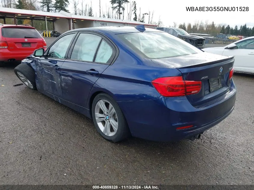 2016 BMW 328I xDrive VIN: WBA8E3G55GNU01528 Lot: 40859328