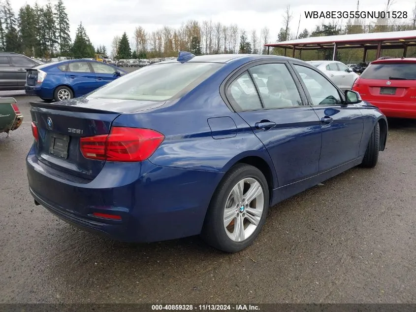 2016 BMW 328I xDrive VIN: WBA8E3G55GNU01528 Lot: 40859328