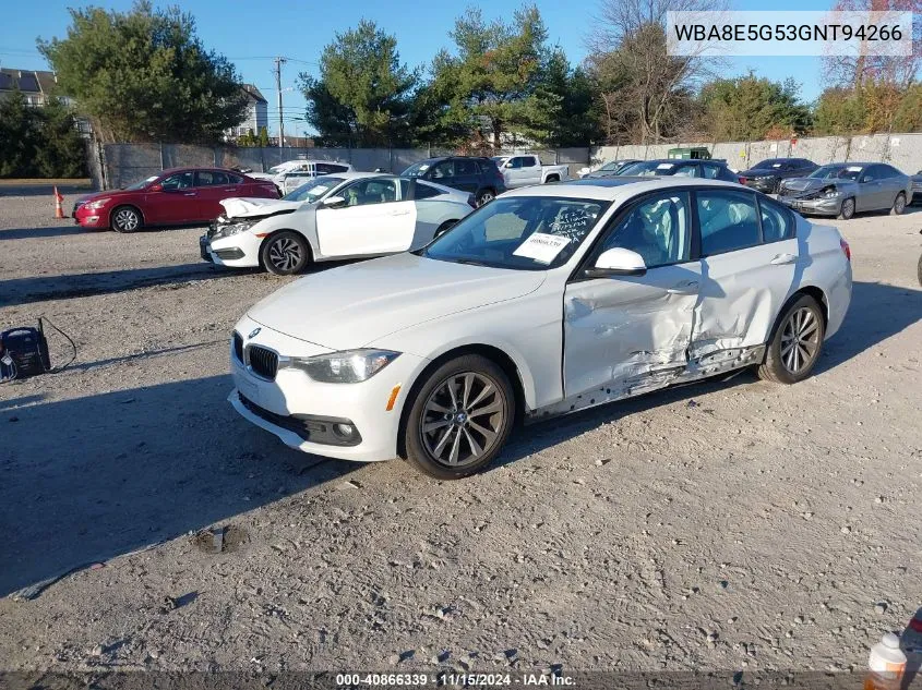 2016 BMW 320I xDrive VIN: WBA8E5G53GNT94266 Lot: 40866339