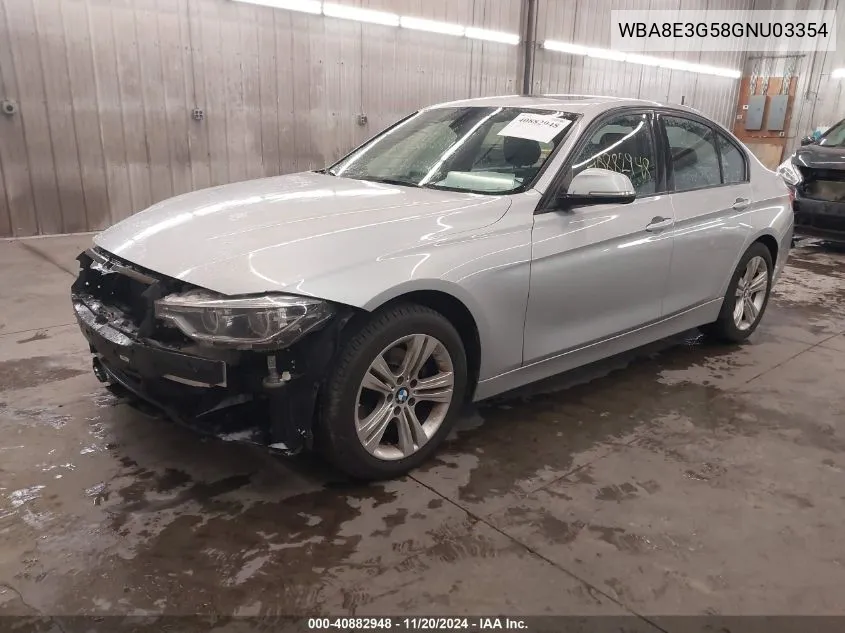 2016 BMW 328I xDrive VIN: WBA8E3G58GNU03354 Lot: 40882948