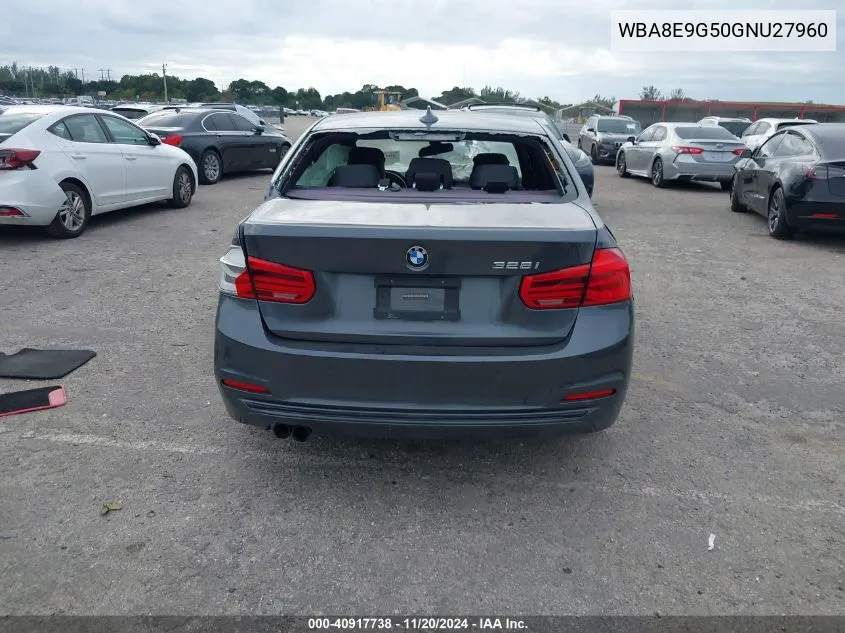 2016 BMW 328I VIN: WBA8E9G50GNU27960 Lot: 40917738