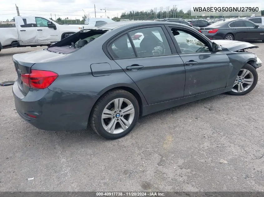 2016 BMW 328I VIN: WBA8E9G50GNU27960 Lot: 40917738