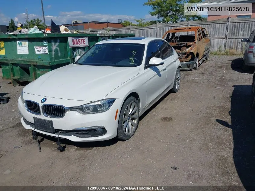 2017 BMW 3 Series VIN: WBA8F1C54HK825678 Lot: 12095004