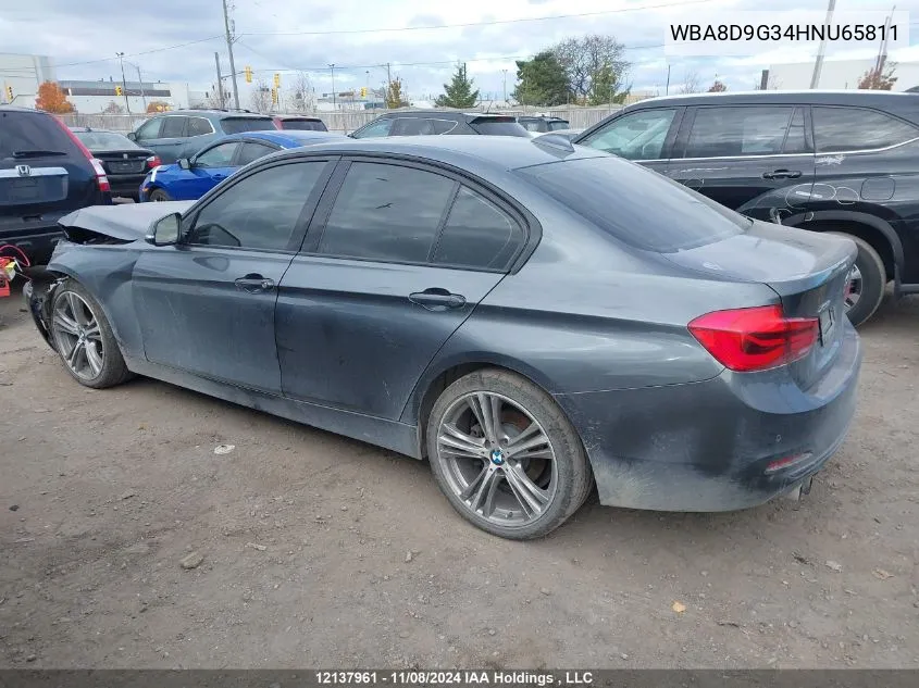 2017 BMW 3 Series VIN: WBA8D9G34HNU65811 Lot: 12137961