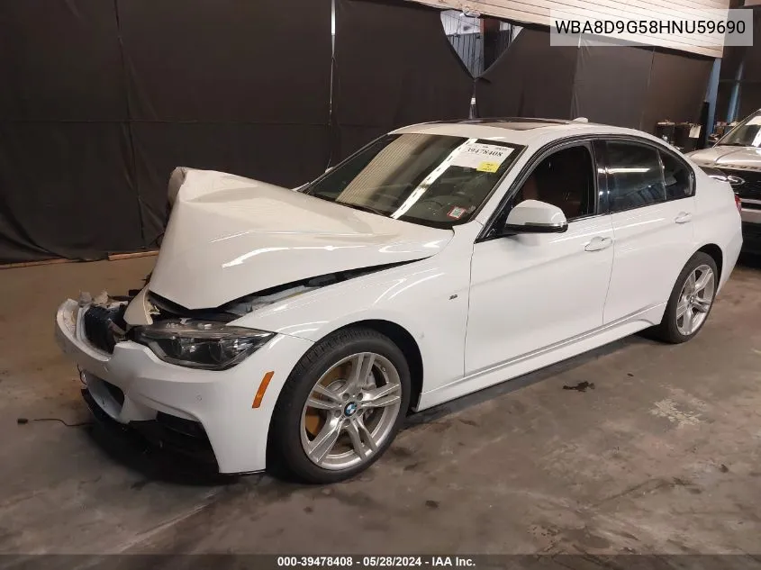 2017 BMW 330I xDrive VIN: WBA8D9G58HNU59690 Lot: 39478408