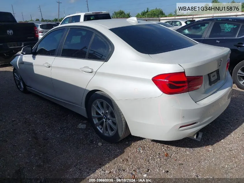 2017 BMW 320I VIN: WBA8E1G34HNU15876 Lot: 39660035