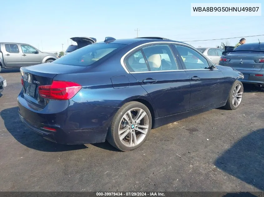 2017 BMW 330I I VIN: WBA8B9G50HNU49807 Lot: 39979434