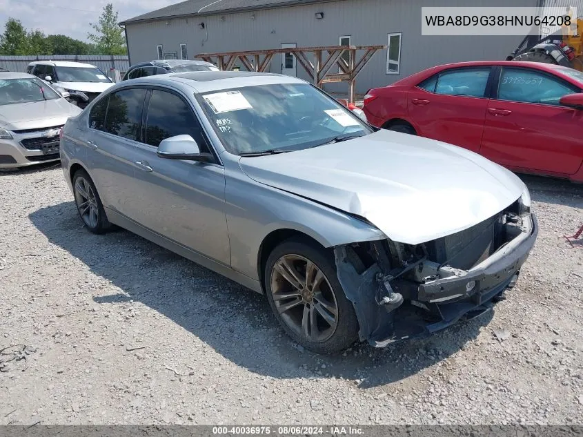 2017 BMW 330I xDrive VIN: WBA8D9G38HNU64208 Lot: 40036975