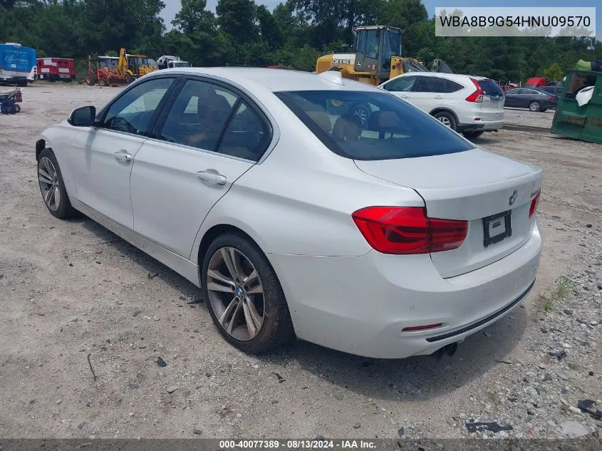 2017 BMW 330I VIN: WBA8B9G54HNU09570 Lot: 40077389