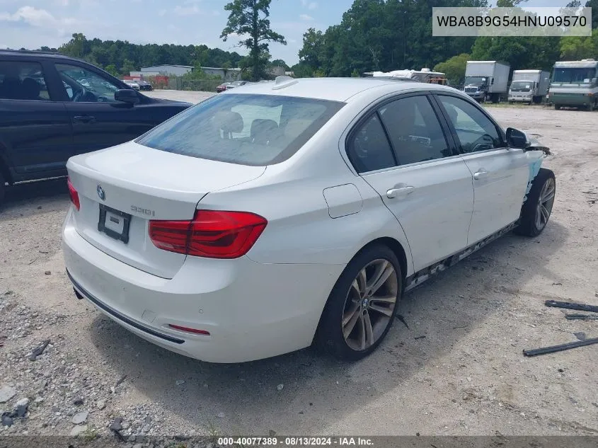 2017 BMW 330I VIN: WBA8B9G54HNU09570 Lot: 40077389