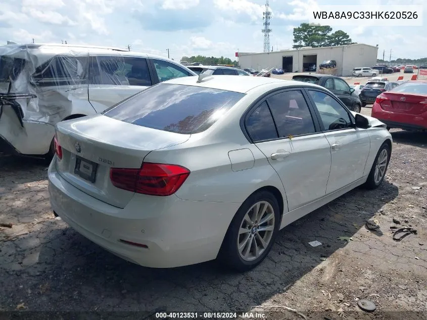 2017 BMW 320I VIN: WBA8A9C33HK620526 Lot: 40123531