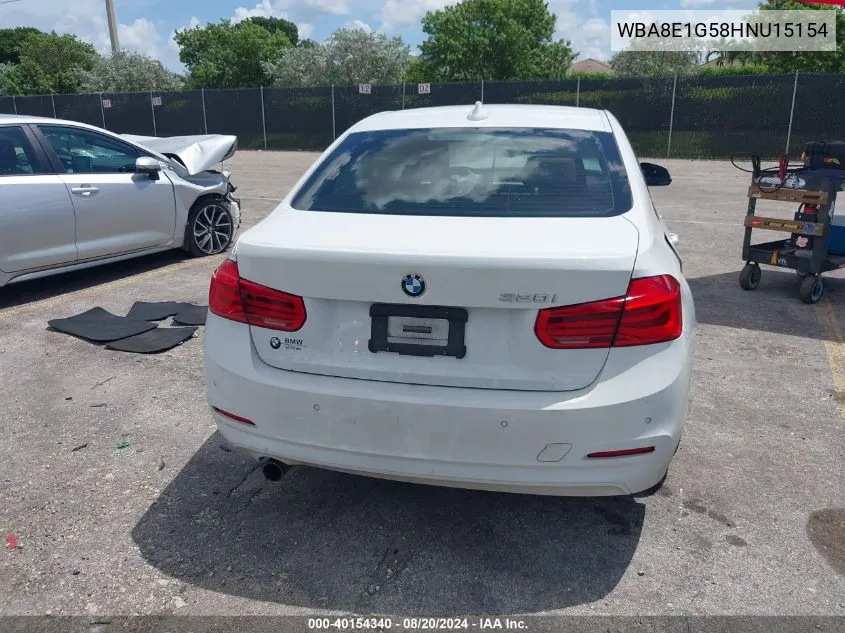 2017 BMW 320 I VIN: WBA8E1G58HNU15154 Lot: 40154340