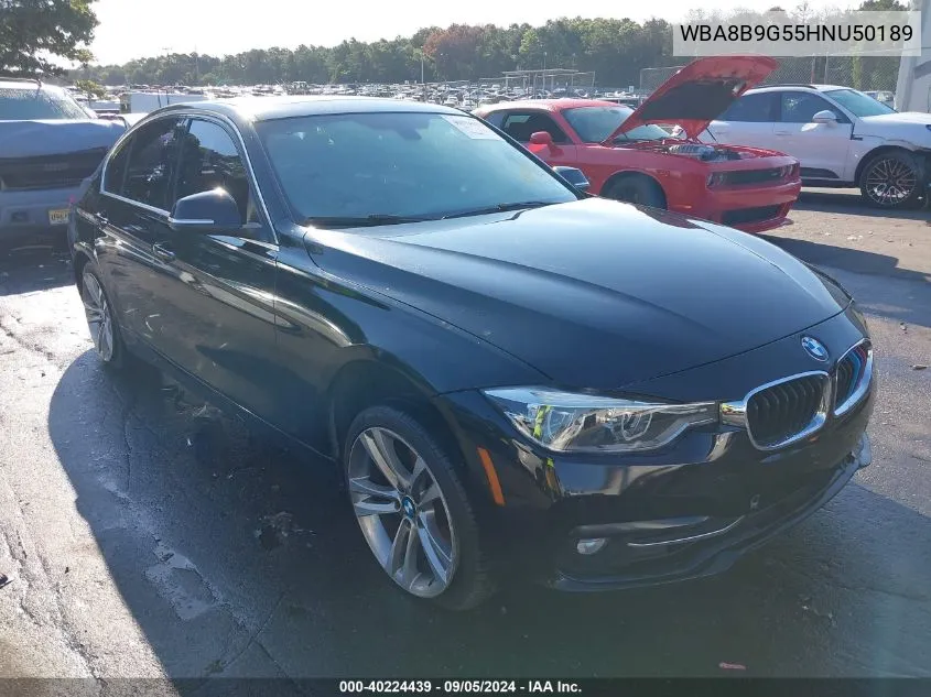 2017 BMW 330I VIN: WBA8B9G55HNU50189 Lot: 40224439