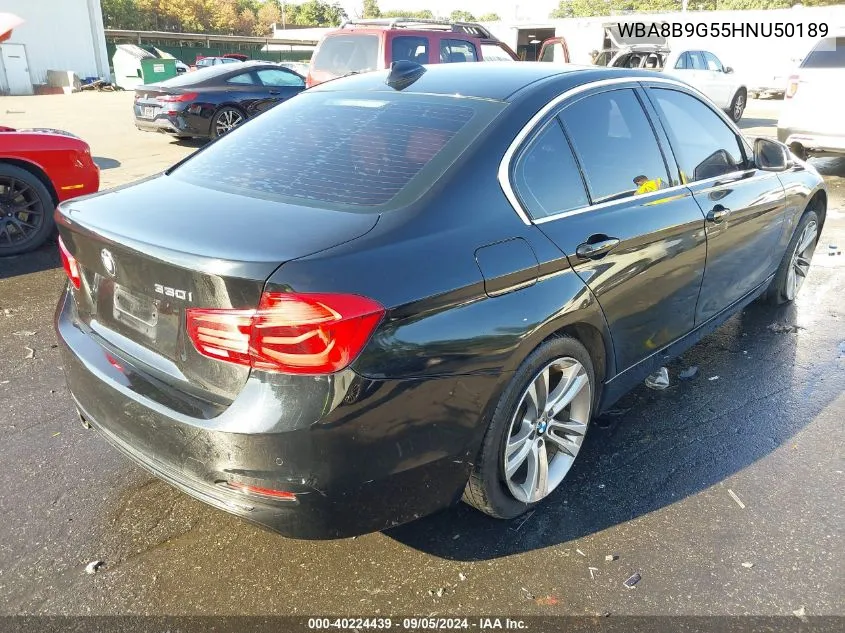 2017 BMW 330I VIN: WBA8B9G55HNU50189 Lot: 40224439