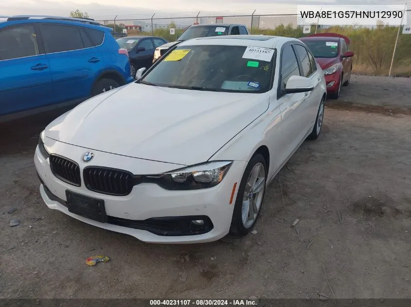 2017 BMW 320I VIN: WBA8E1G57HNU12990 Lot: 40231107