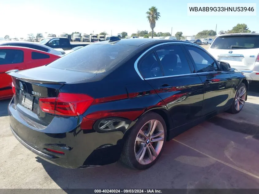 2017 BMW 330I VIN: WBA8B9G33HNU53946 Lot: 40240024