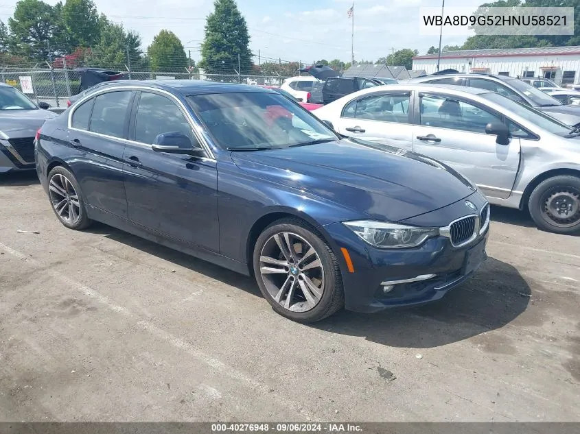 2017 BMW 330I xDrive VIN: WBA8D9G52HNU58521 Lot: 40276948