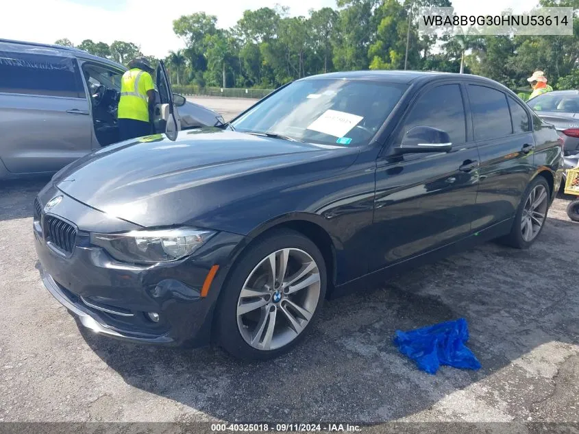 2017 BMW 330I VIN: WBA8B9G30HNU53614 Lot: 40325018