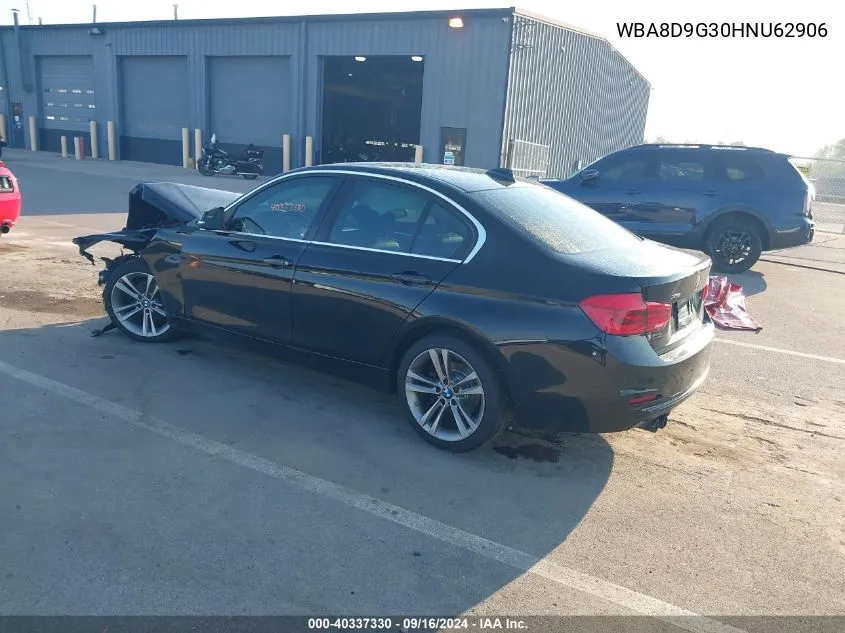 2017 BMW 330I xDrive VIN: WBA8D9G30HNU62906 Lot: 40337330