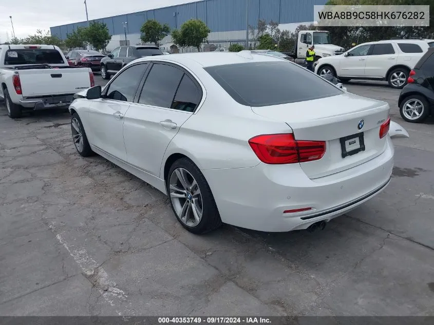 2017 BMW 330I VIN: WBA8B9C58HK676282 Lot: 40353749