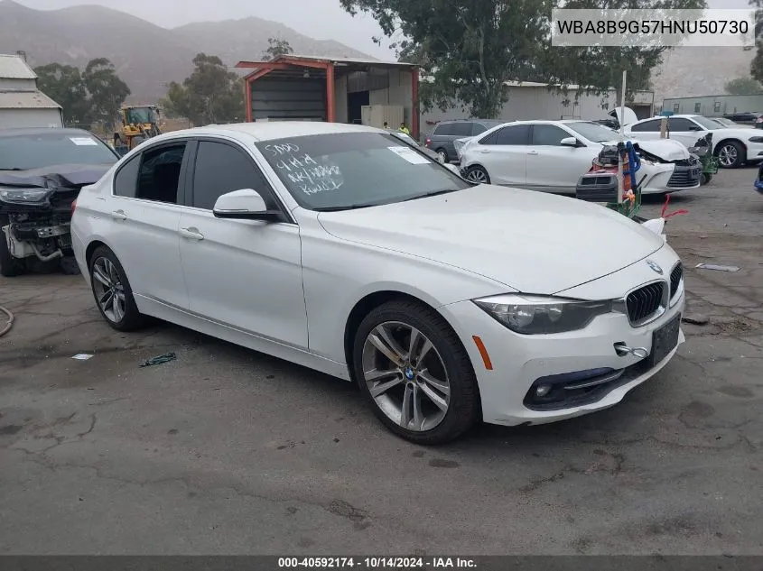 2017 BMW 330I VIN: WBA8B9G57HNU50730 Lot: 40592174