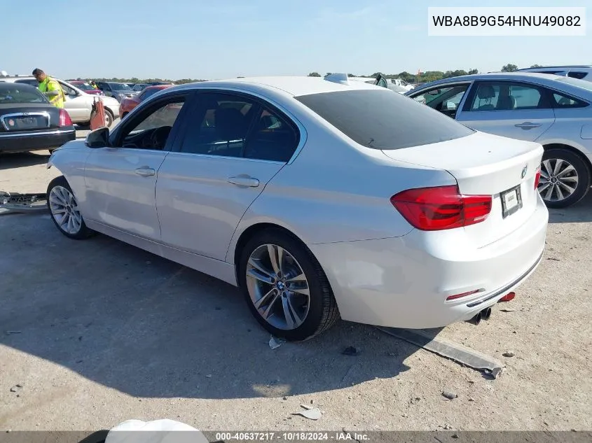 2017 BMW 330I VIN: WBA8B9G54HNU49082 Lot: 40637217