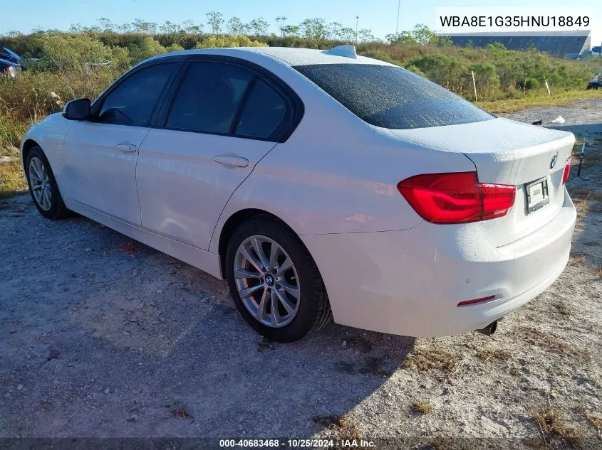 2017 BMW 320I VIN: WBA8E1G35HNU18849 Lot: 40683468