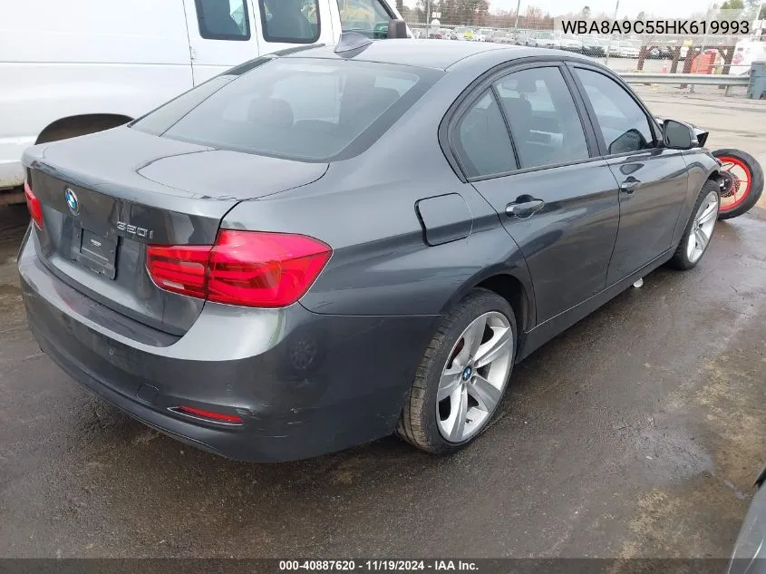 2017 BMW 320I VIN: WBA8A9C55HK619993 Lot: 40887620