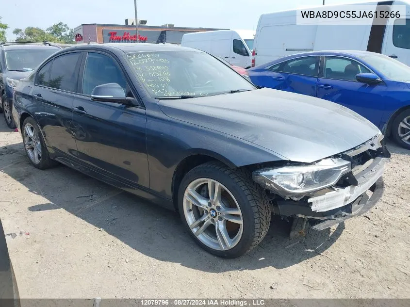 2018 BMW 3 Series VIN: WBA8D9C55JA615266 Lot: 12079796