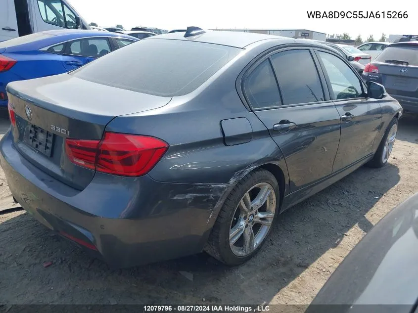 2018 BMW 3 Series VIN: WBA8D9C55JA615266 Lot: 12079796