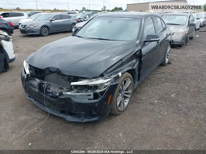 2018 BMW 3 Series VIN: WBA8D9C58JA012988 Lot: 12082294