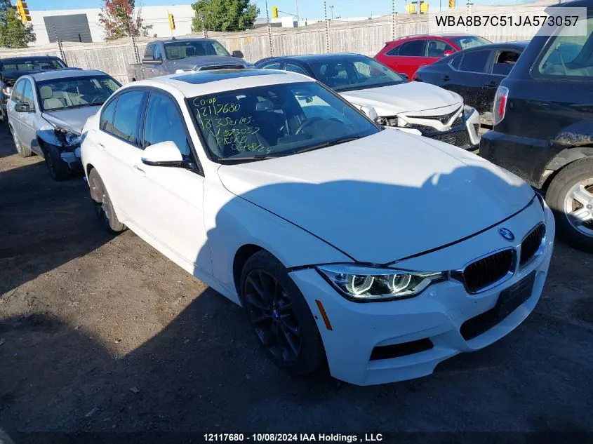 2018 BMW 3 Series VIN: WBA8B7C51JA573057 Lot: 12117680