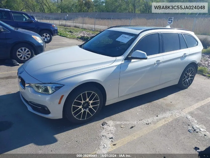 2018 BMW 330I xDrive VIN: WBA8K3C55JA024048 Lot: 39290441