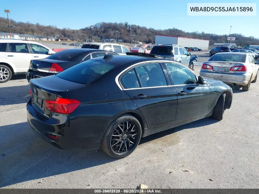 2018 BMW 330I xDrive VIN: WBA8D9C55JA615896 Lot: 39472729