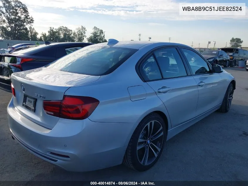 2018 BMW 330I VIN: WBA8B9C51JEE82524 Lot: 40014874