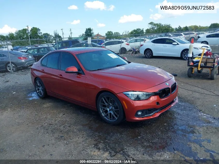 2018 BMW 330I xDrive VIN: WBA8D9G59JNU72583 Lot: 40022291