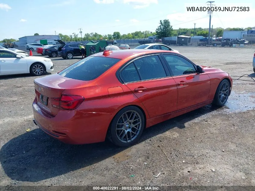 2018 BMW 330I xDrive VIN: WBA8D9G59JNU72583 Lot: 40022291