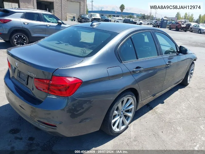 2018 BMW 320I VIN: WBA8A9C58JAH12974 Lot: 40036409