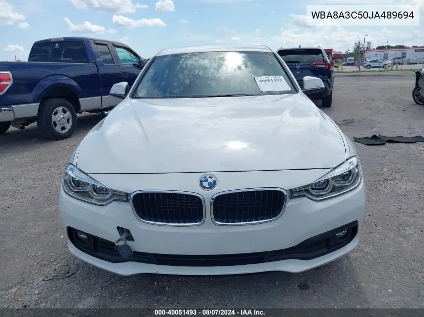 2018 BMW 320I xDrive VIN: WBA8A3C50JA489694 Lot: 40051493