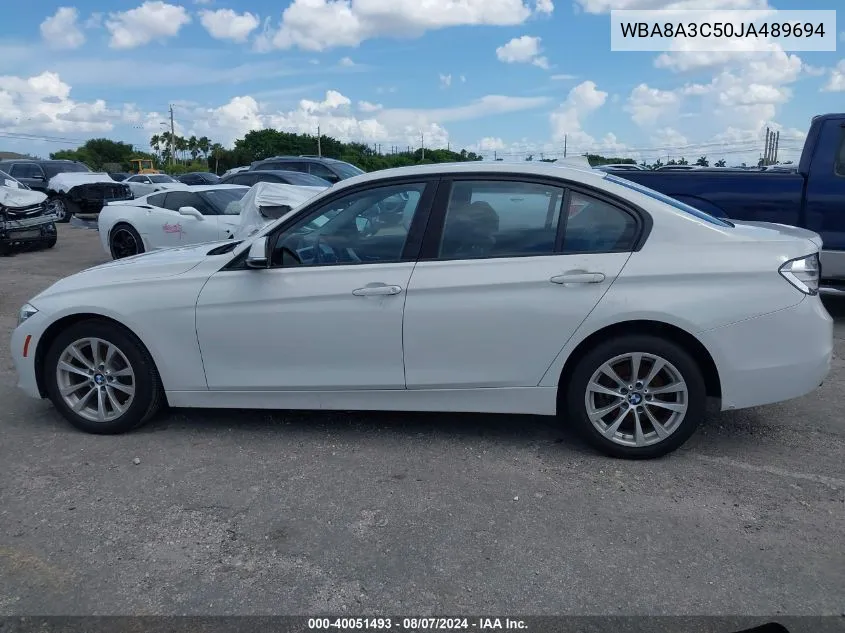 2018 BMW 320I xDrive VIN: WBA8A3C50JA489694 Lot: 40051493