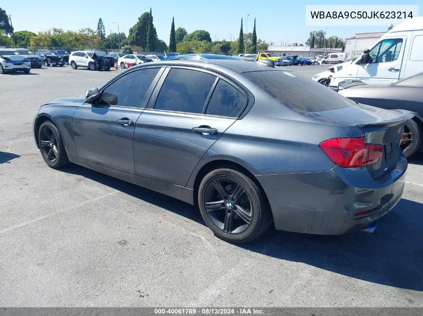 2018 BMW 320I VIN: WBA8A9C50JK623214 Lot: 40061769