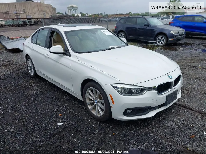 2018 BMW 320 Xi VIN: WBA8A3C56JA505610 Lot: 40074868