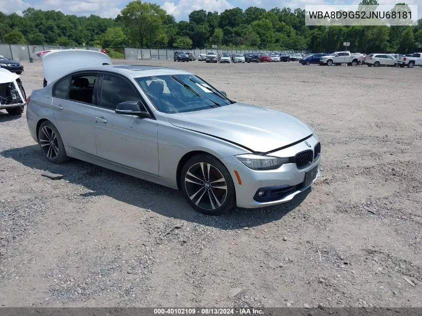 2018 BMW 330I xDrive VIN: WBA8D9G52JNU68181 Lot: 40102109